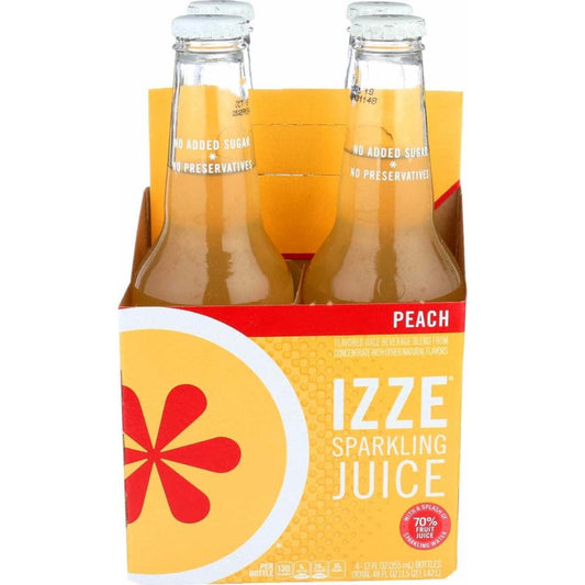 IZZE BEVERAGE IZZE BEVERAGE Sparkling Juice Peach 4Pack, 48 fo