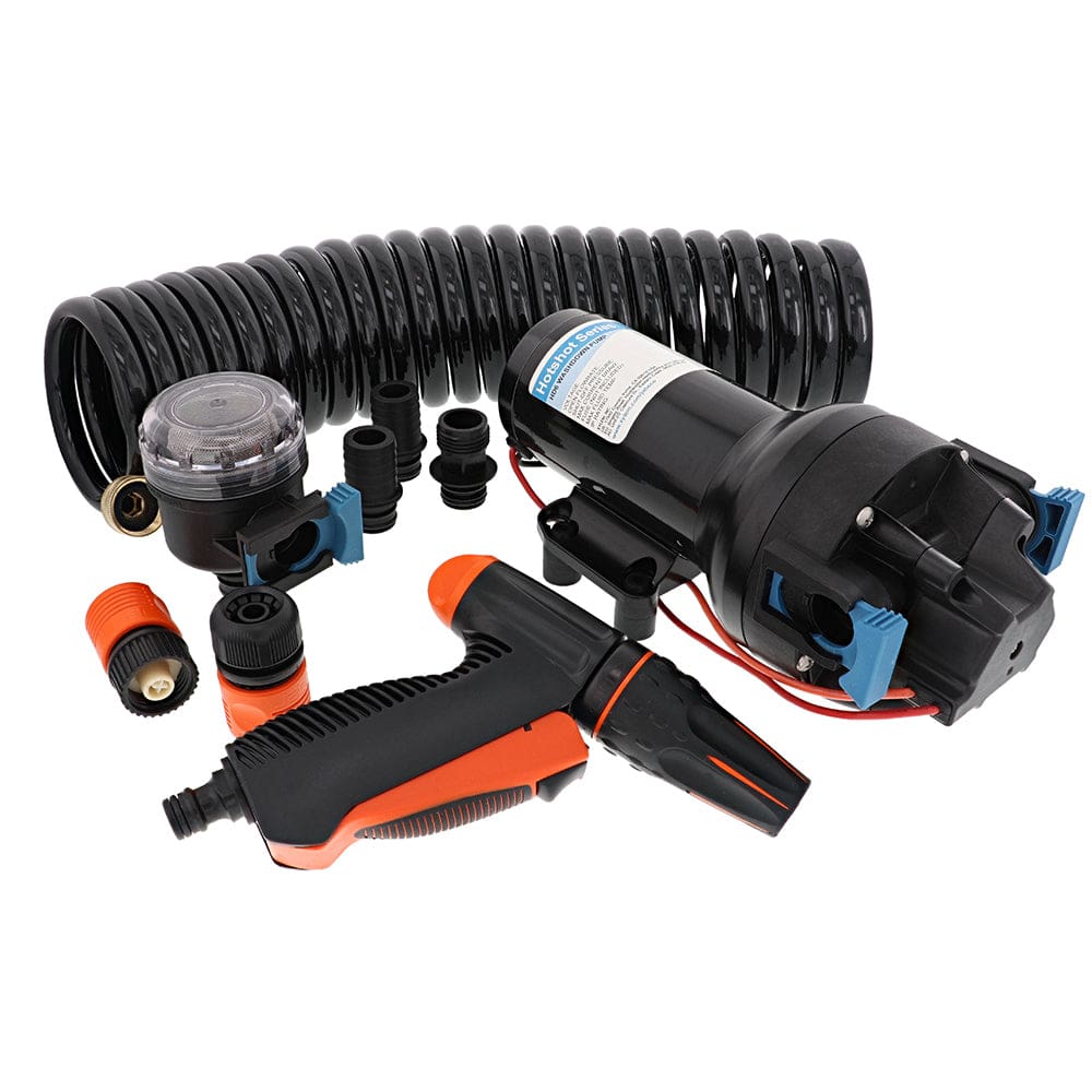 Jabsco HotShot HD6 Heavy Duty Washdown Pump w/ 25’ HoseCoil - 12V - 6 GPM - 70 PSI - Marine Plumbing & Ventilation | Washdown / Pressure