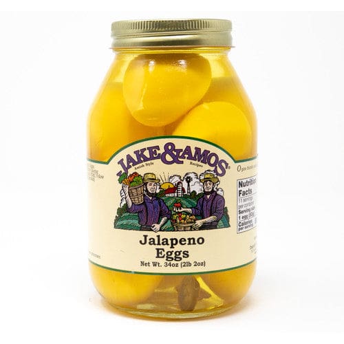 Jake & Amos J&A Jalapeno Eggs 34oz (Case of 12) - Misc/Pickled & Jarred Goods - Jake & Amos