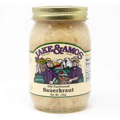 Jake & Amos J&A Old Fashioned Sauerkraut 15oz (Case of 12) - Misc/Pickled & Jarred Goods - Jake & Amos