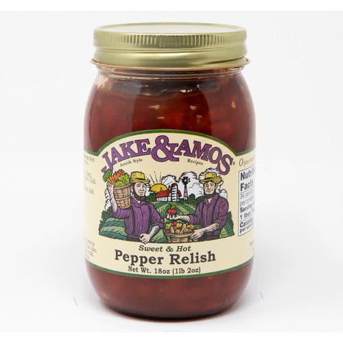 Jake & Amos J&A Sweet & Hot Pepper Relish 18oz (Case of 12) - Misc/Pickled & Jarred Goods - Jake & Amos