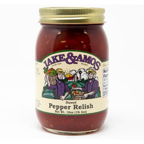 Jake & Amos J&A Sweet Pepper Relish 18oz (Case of 12) - Misc/Pickled & Jarred Goods - Jake & Amos