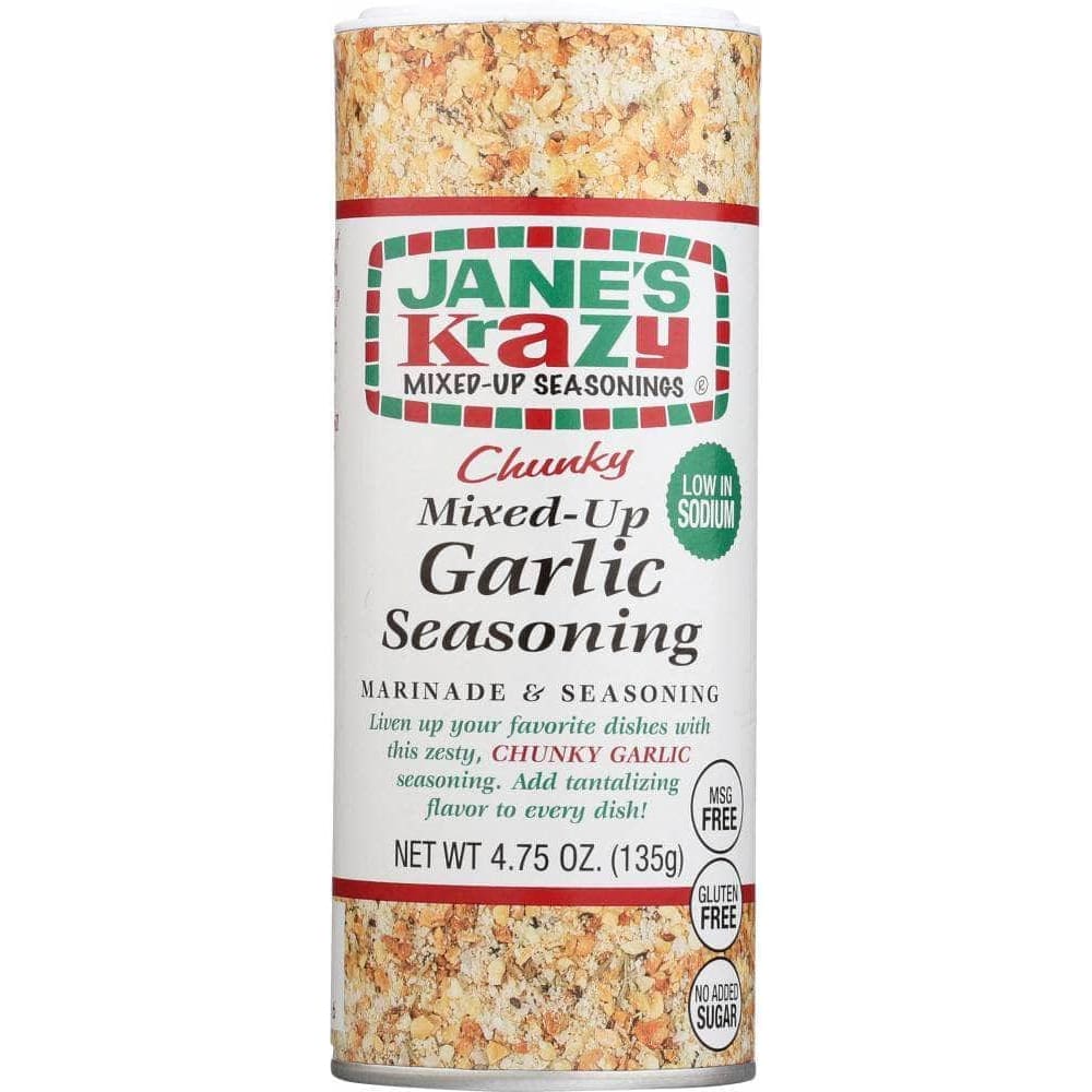 Janes Krazy Mixed-Up Seasonings Janes Chunky Mixed-Up Garlic Seasoning, 4.75 oz