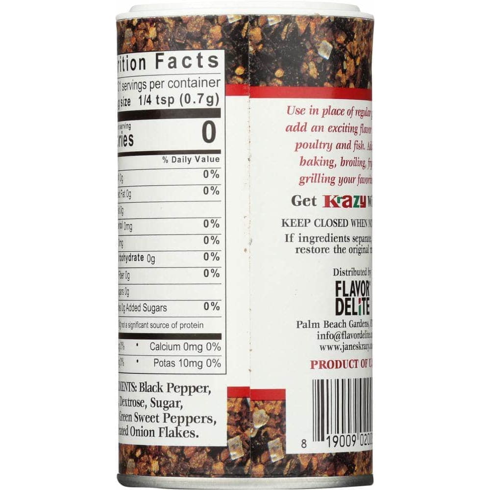 Janes Krazy Mixed-Up Seasonings Janes Pepper Krazy Mixed, 2.5 oz