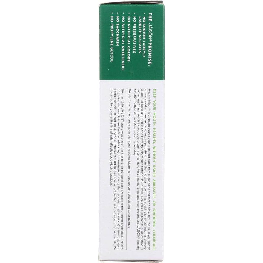 Jason Jason Antiplaque & Tartar Control Toothpaste Tea Tree Oil & Cinnamon, 4.2 oz