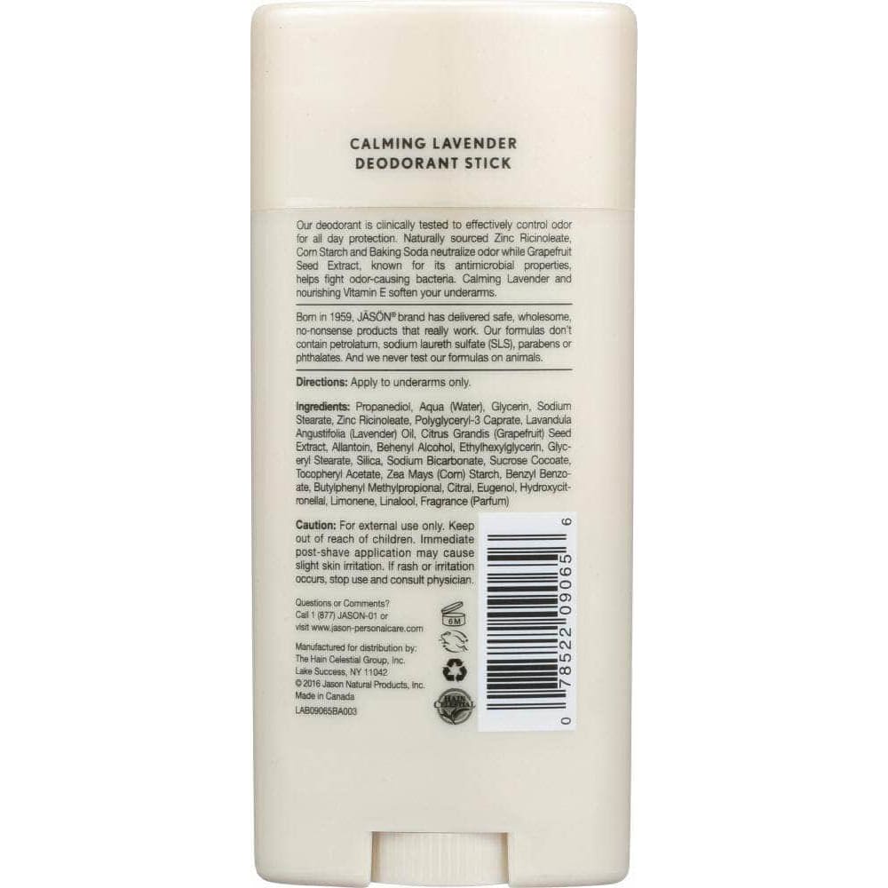 Jason Jason Deodorant Stick Calming Lavender, 2.5 oz