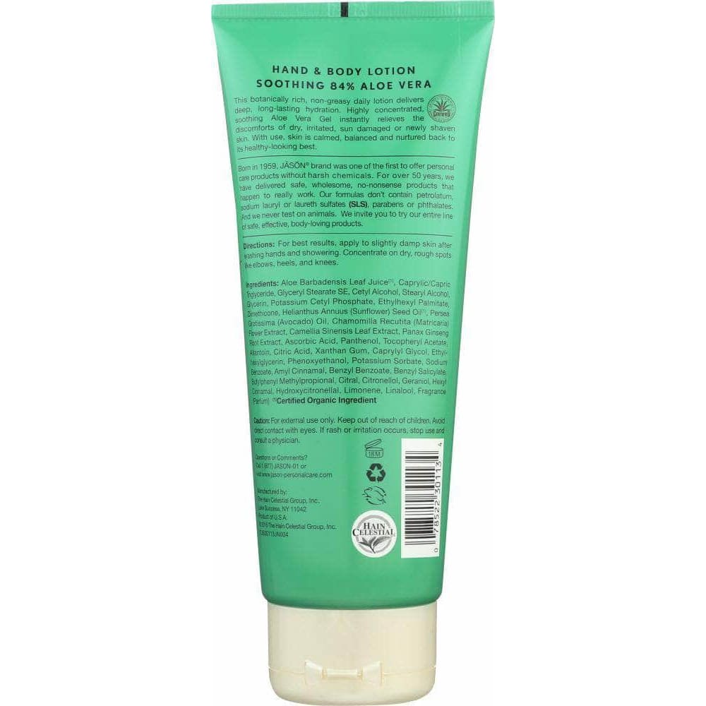 Jason Jason Hand & Body Lotion Soothing 84% Aloe Vera, 8 oz