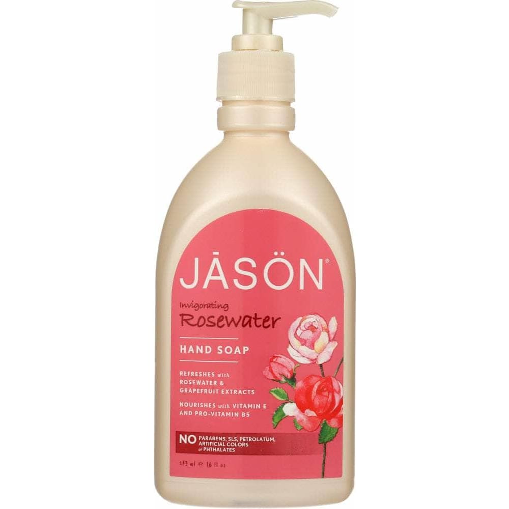 Jason Jason Hand Soap Invigorating Rosewater, 16 oz