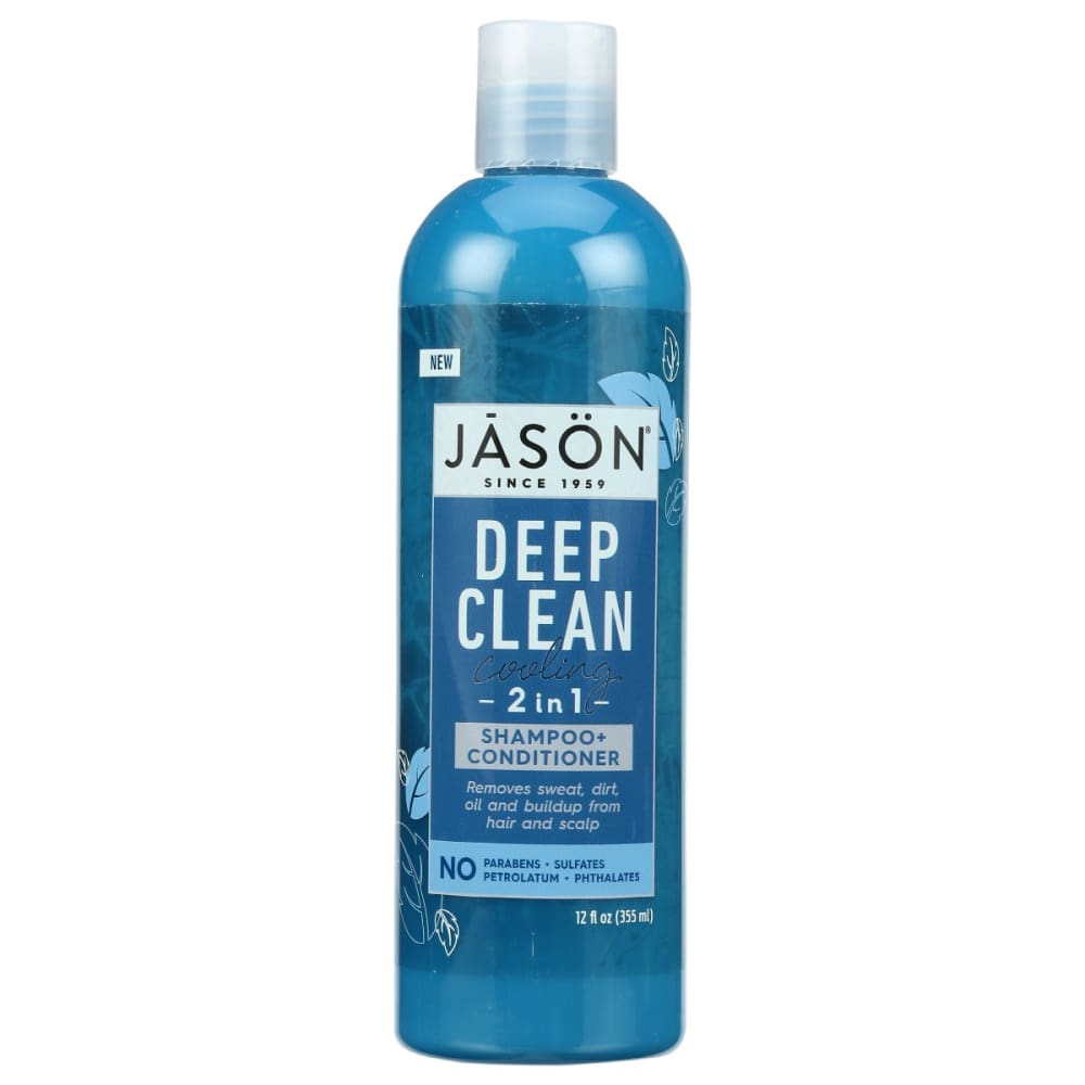 JASON: Shampoo Plus Conditioner Deep Cool 2 In 1 12 oz (Pack of 3) - Beauty & Body Care > Hair Care > Shampoo & Shampoo Combinations - JASON