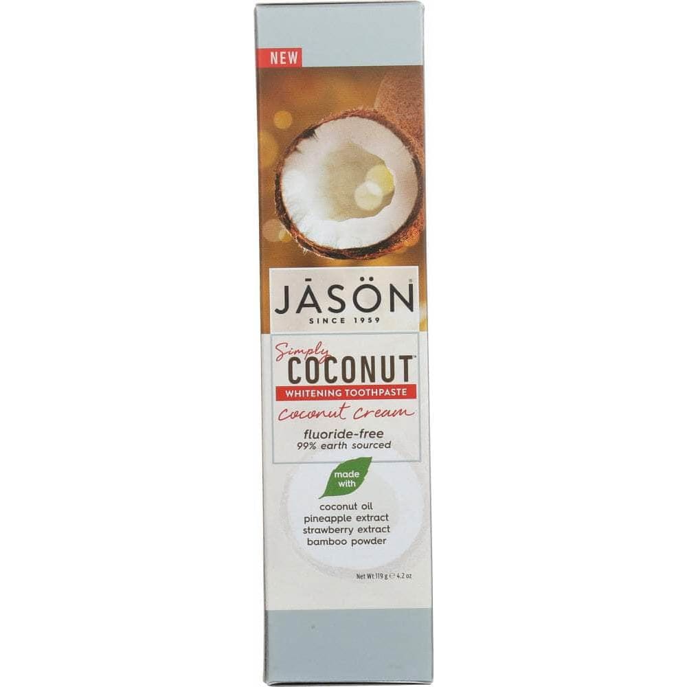 Jason Jason Toothpaste Simply Coconut Whitening Cream, 4.2 oz