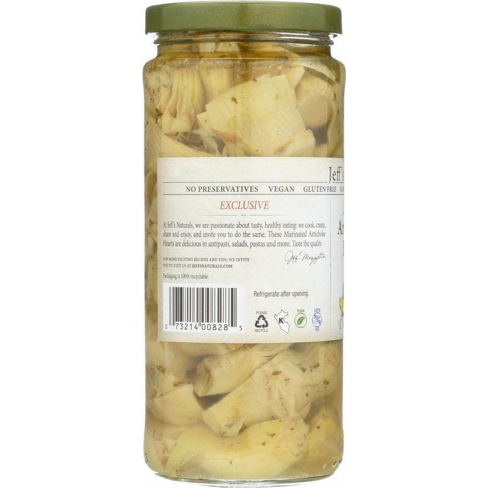 Jeffs Naturals Jeffs Naturals Marinated Artichoke Hearts, 14.5 fl oz