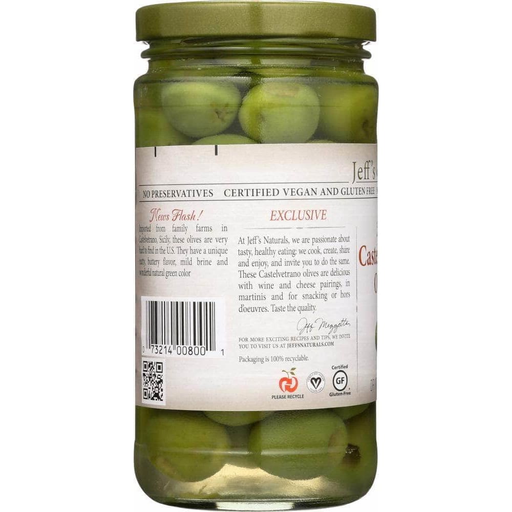 Jeffs Naturals Jeffs Naturals Pitted Castelvetrano Olives, 5.5 oz