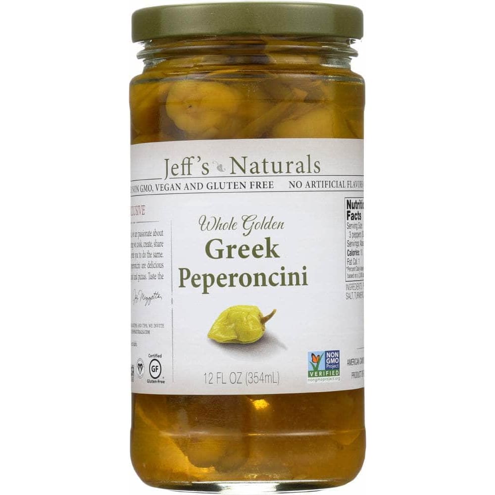 Jeffs Naturals Jeff's Naturals Whole Golden Greek Peperoncini, 12 oz