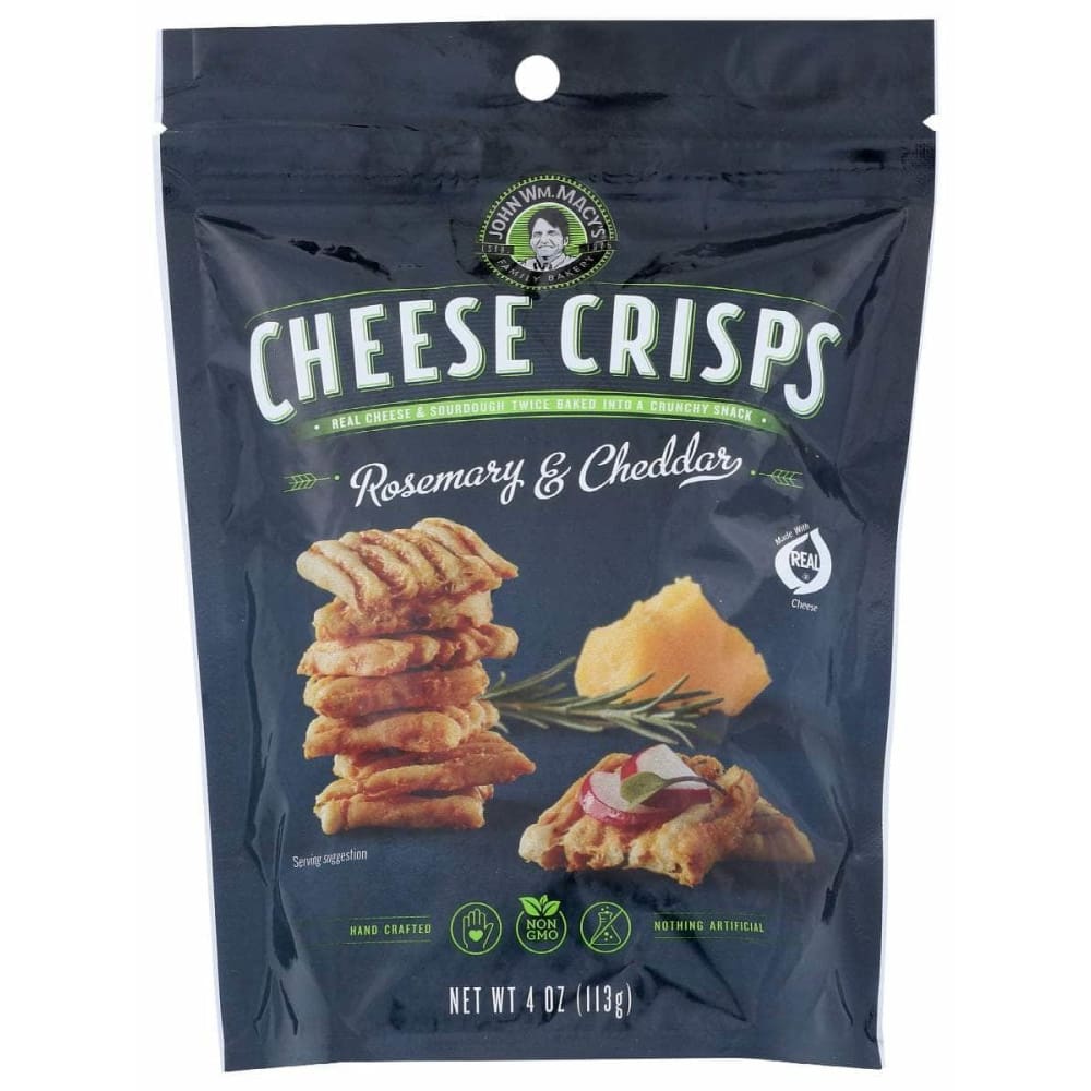 JOHN WM MACYS JOHN WM MACYS Rosemary And Cheddar Cheese Crisps, 4 oz