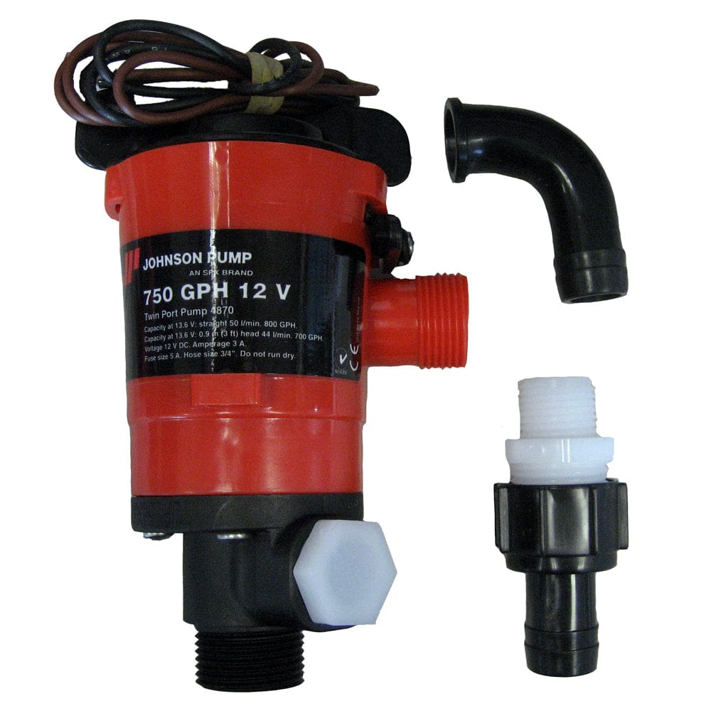 Johnson Pump Twin Port 750 GPH Livewell Aerating Pump - 12V - Marine Plumbing & Ventilation | Livewell Pumps - Johnson Pump