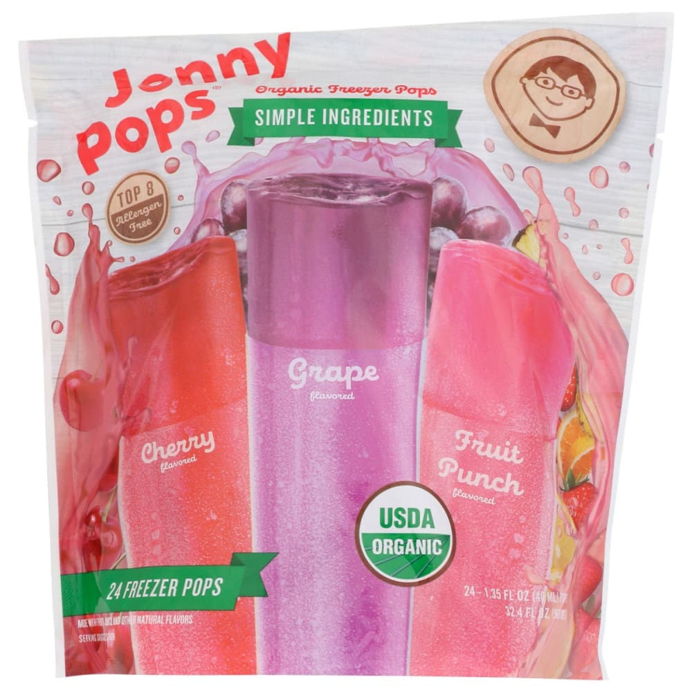 JONNYPOPS: Organic Freezer Pops Variety Pack 24Pc 32.4 fo - Grocery > Chocolate Desserts and Sweets > Candy - JONNYPOPS