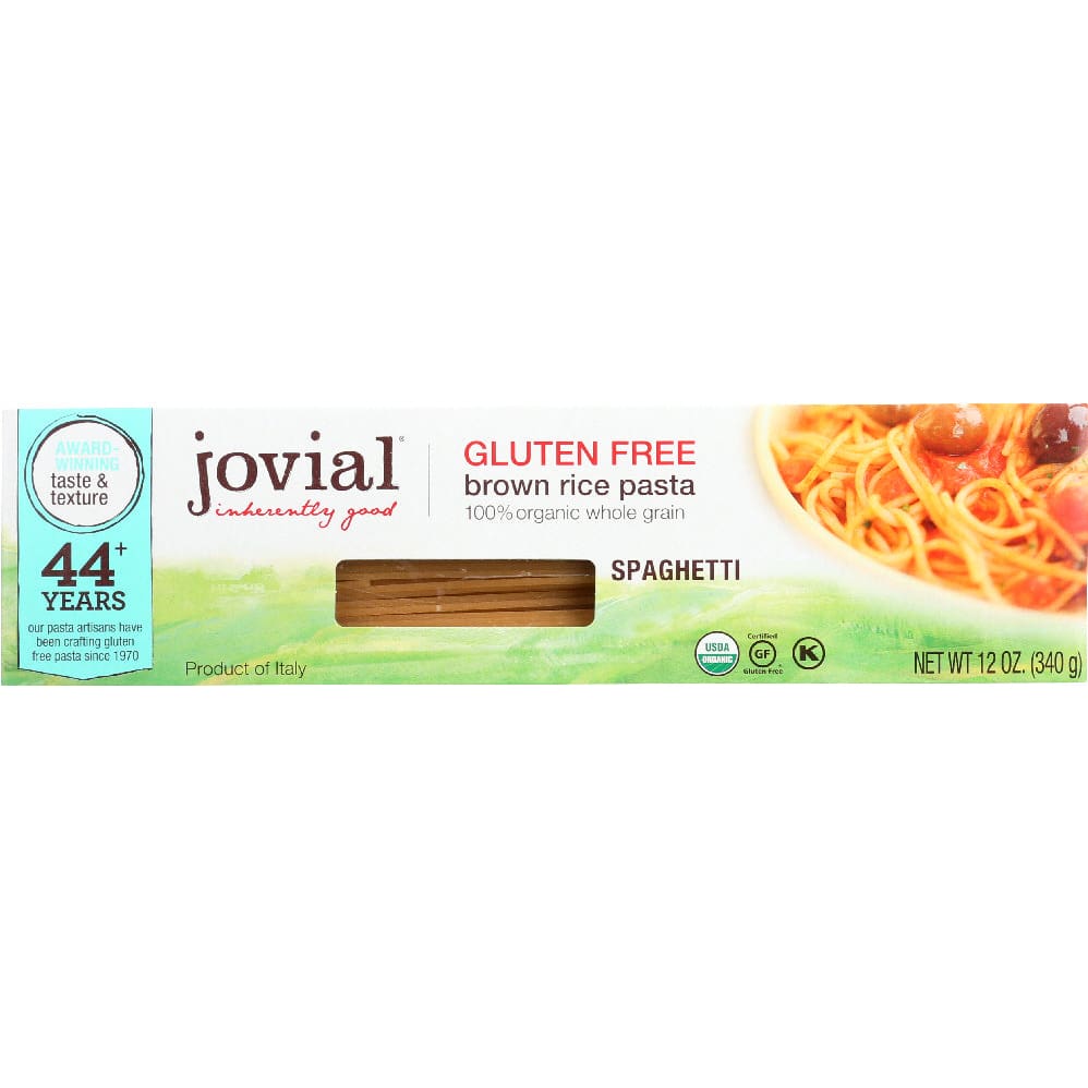 JOVIAL: Organic Brown Rice Pasta Spaghetti Gluten Free 12 oz (Pack of 5) - Noodles & Pasta - JOVIAL