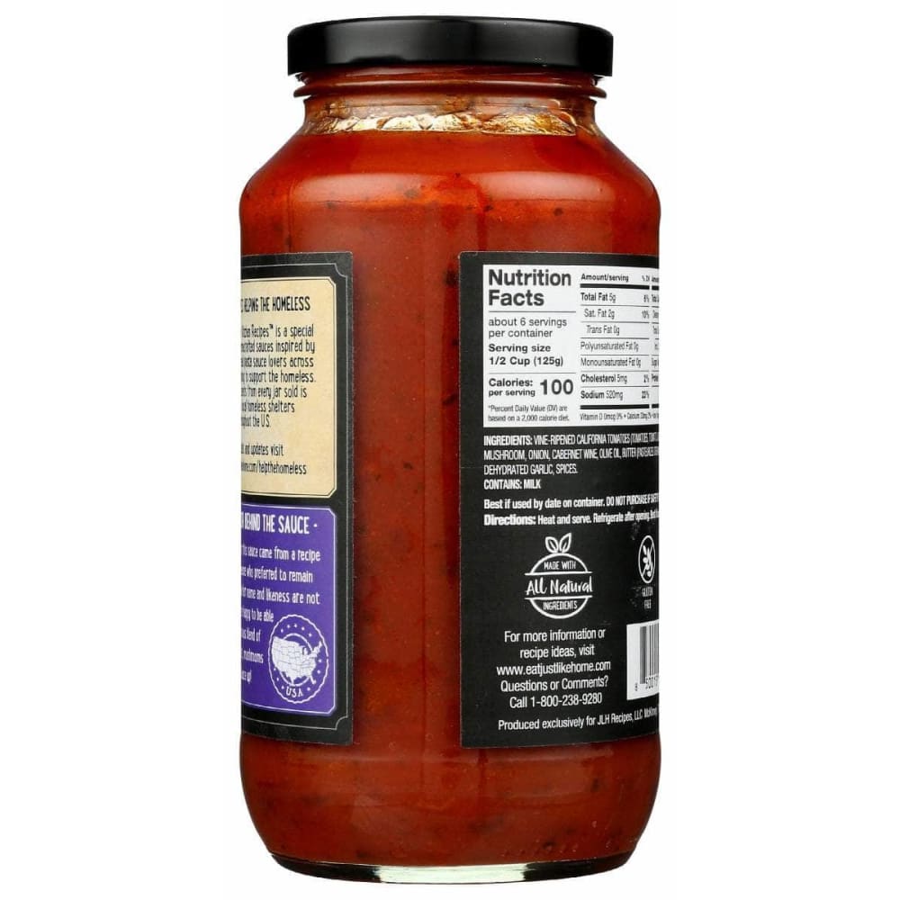 JUST LIKE HOME Just Like Home Sauce Mushroom Cabernet, 25 Oz