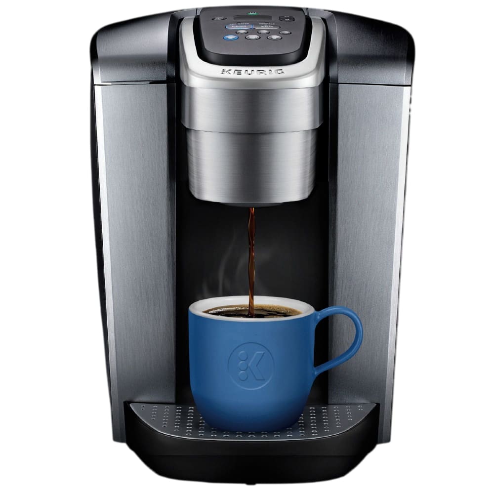 K-Elite Single Serve Coffee Maker - Brushed Silver - K-Elite