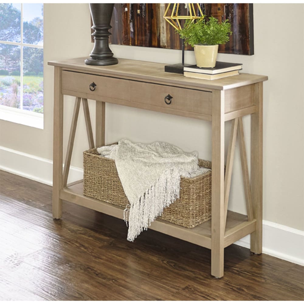 Kanan Console Table - Rustic Grey - Linon