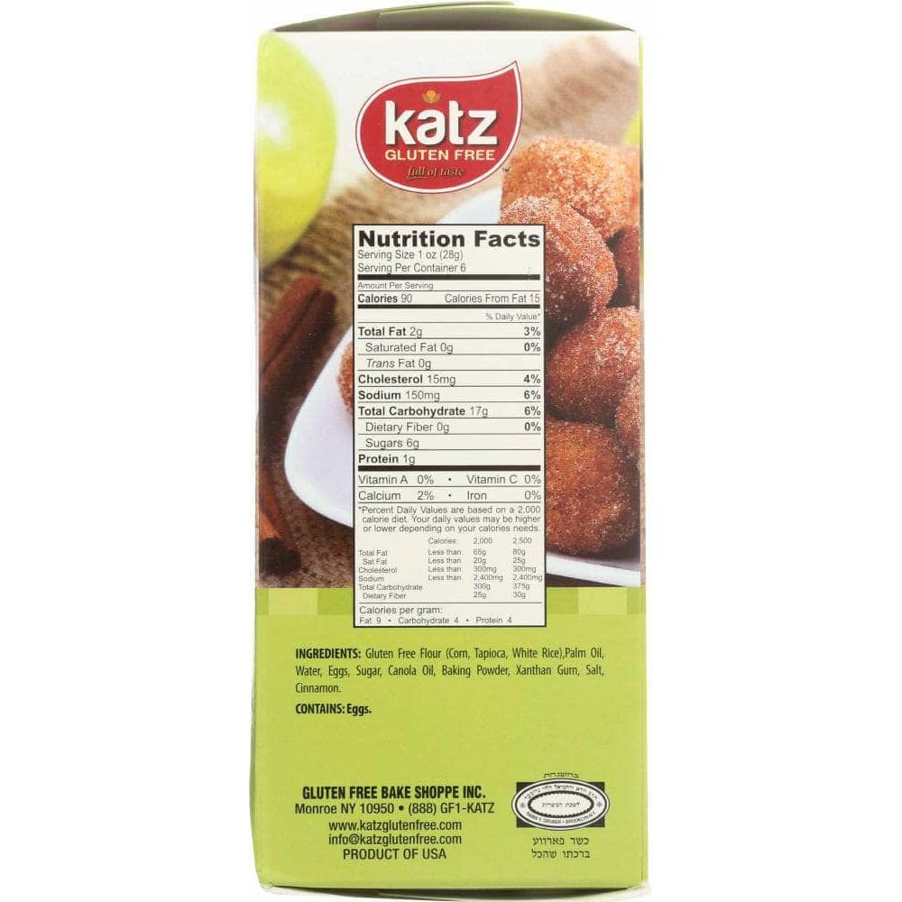 Katz Katz Gluten Free Cinnamon Donut Holes, 6 oz