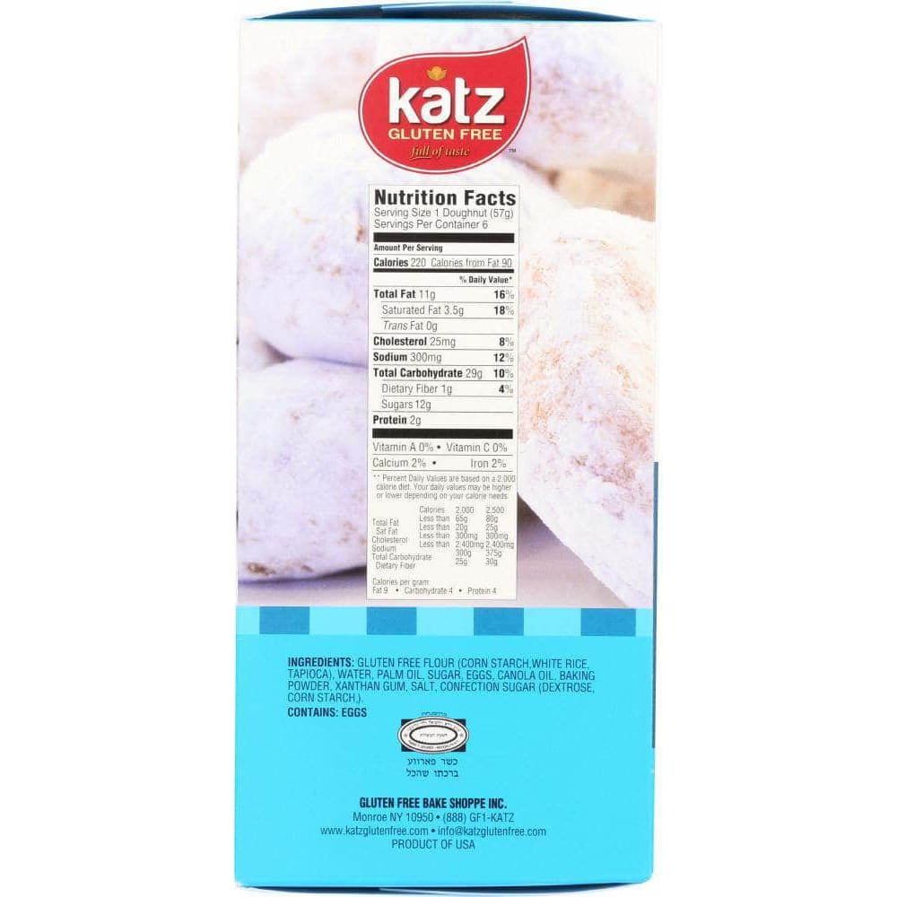 Katz Katz Gluten Free Powdered Donuts, 10.5 oz