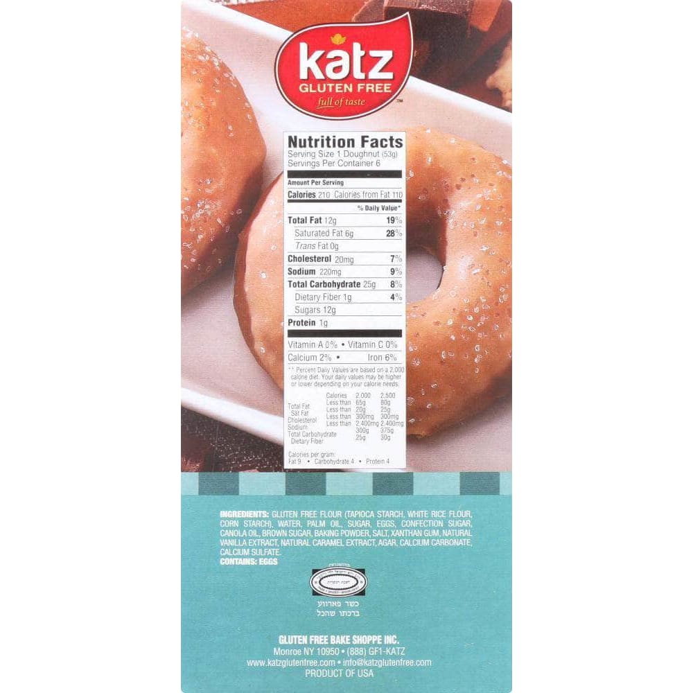Katz Katz Gluten Free Sea Salt Caramel Donuts, 10.5 oz