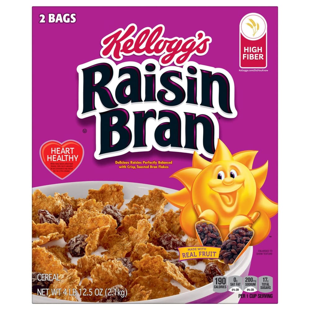 Kellogg’s Kellogg’s Raisin Bran Breakfast Cereal 2 pk. - Home/Grocery Household & Pet/Canned & Packaged Food/Breakfast Food/Cereal & Oats/ -