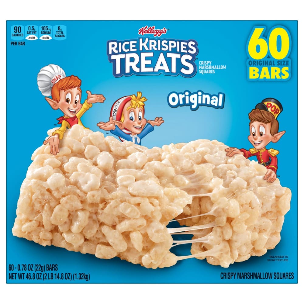 Kellogg's Rice Krispies Treats Original Size Bars, 60 ct. | ShelHealth