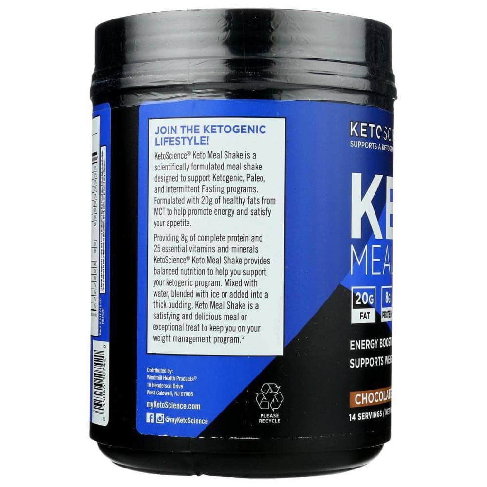 KETO SCIENCE Vitamins & Supplements > Protein Supplements & Meal Replacements KETO SCIENCE: Chocolate Cream Mealshake, 20.7 oz