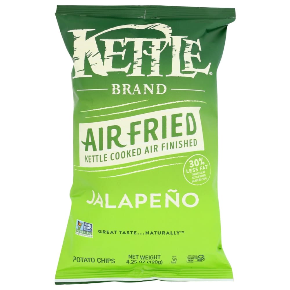 KETTLE FOODS: Air Fried Jalapeno Potato Chips 4.25 oz (Pack of 5) - Grocery > Snacks > Chips > Potato Chips - KETTLE FOODS