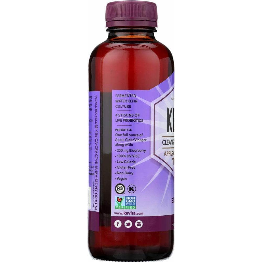 Kevita Kevita Organic Cleansing Probiotic Apple Cider Vinegar Tonic Elderberry, 15.2 oz