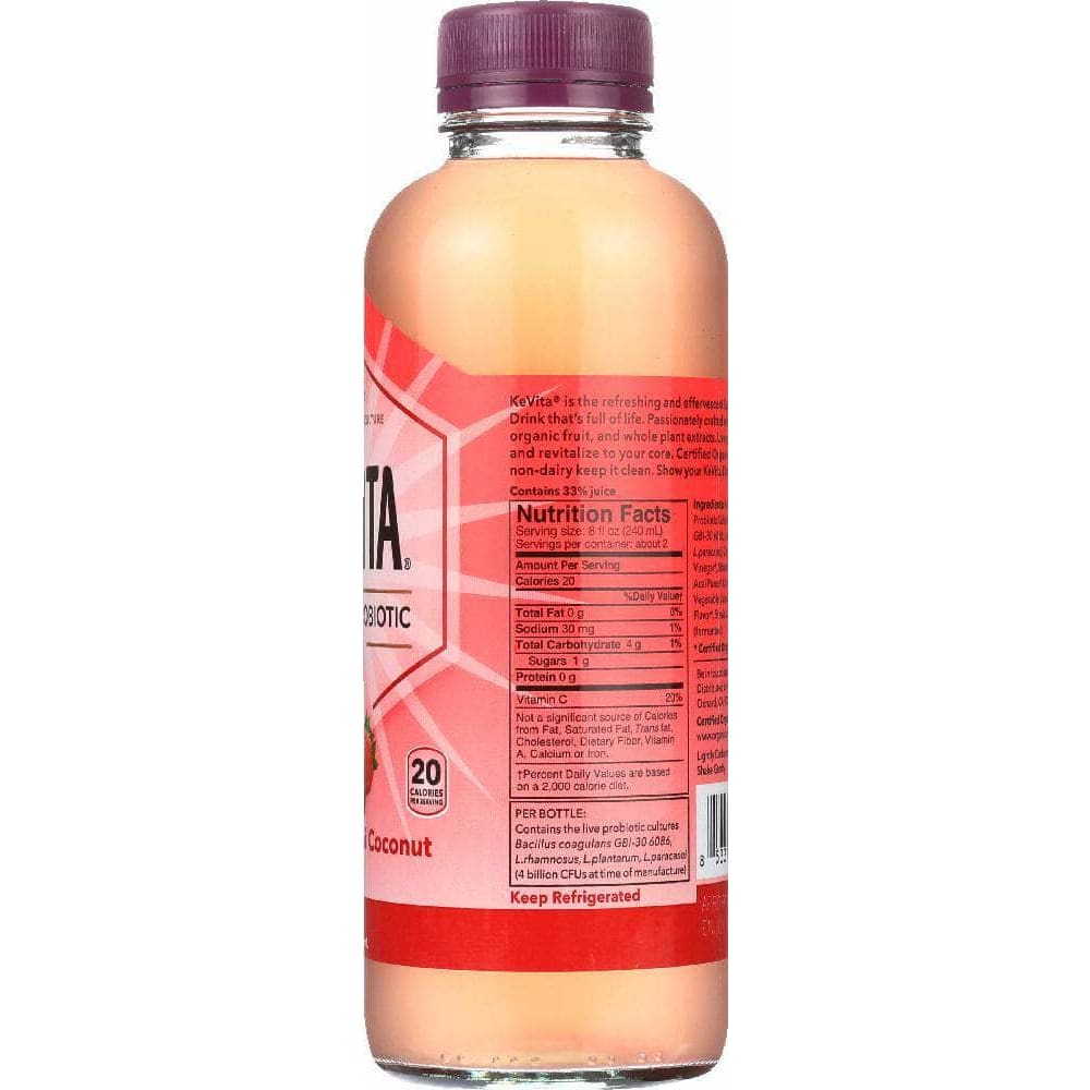 Kevita Kevita Sparkling Probiotic Drink Strawberry Acai Coconut, 15.2 oz