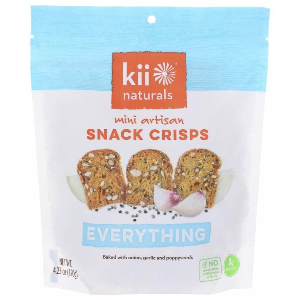 KII NATURALS Grocery > Snacks > Crackers > Crispbreads & Toasts KII NATURALS Everything Snack Crisps, 4.23 oz