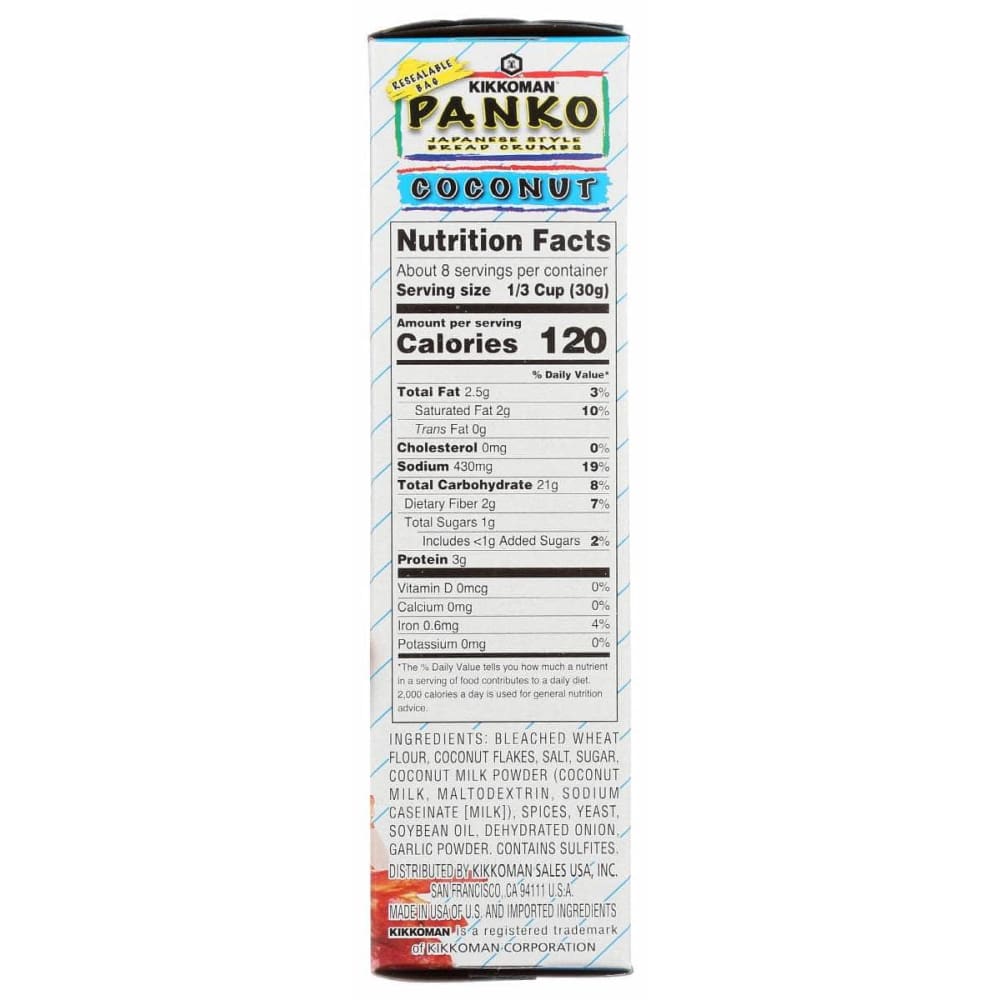 KIKKOMAN Kikkoman Breadcrumb Panko Coconut, 8 Oz