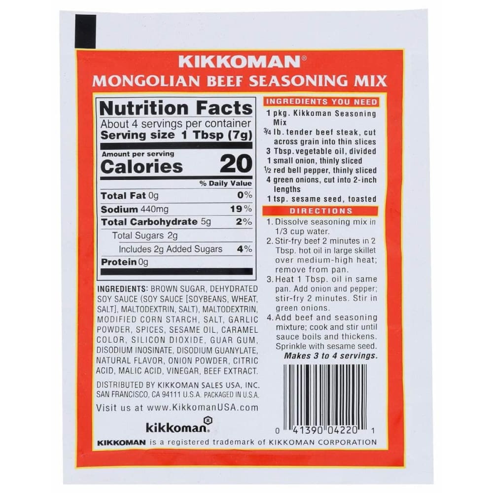 KIKKOMAN Kikkoman Mongolian Beef Seasoning Mix, 1 Oz