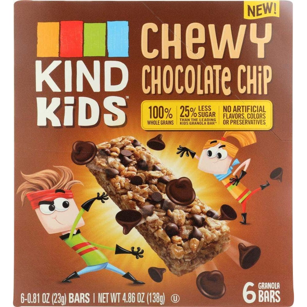 Kind Kind Kids Bar Chewy Chocolate Chip 6 Bars, 4.86 oz