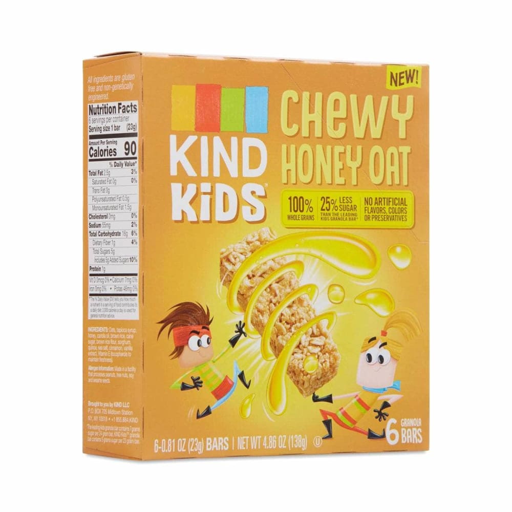 Kind Kind Kids Bar Chewy Honey Oat 6 Bars, 4.86 oz