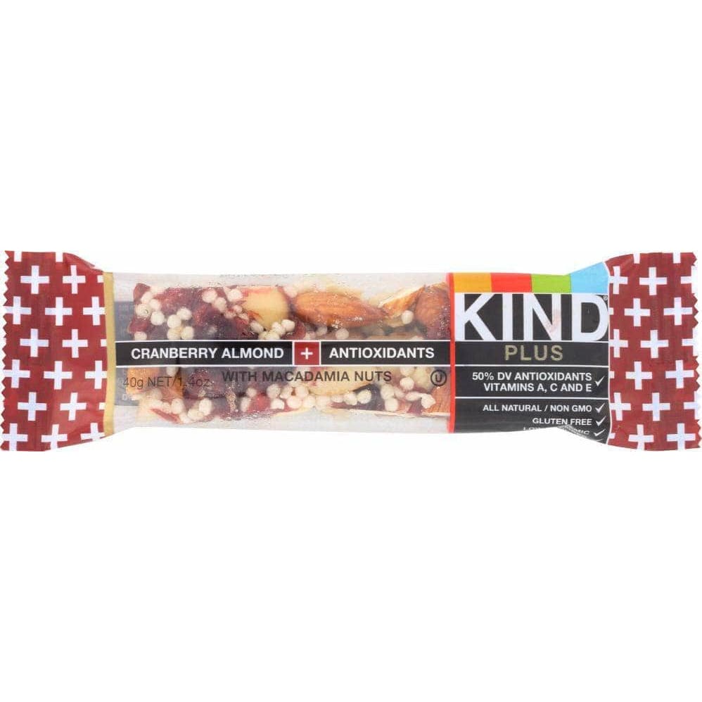 Kind Kind Plus Nutrition Bar Cranberry Almond + Antioxidants, 1.4 oz