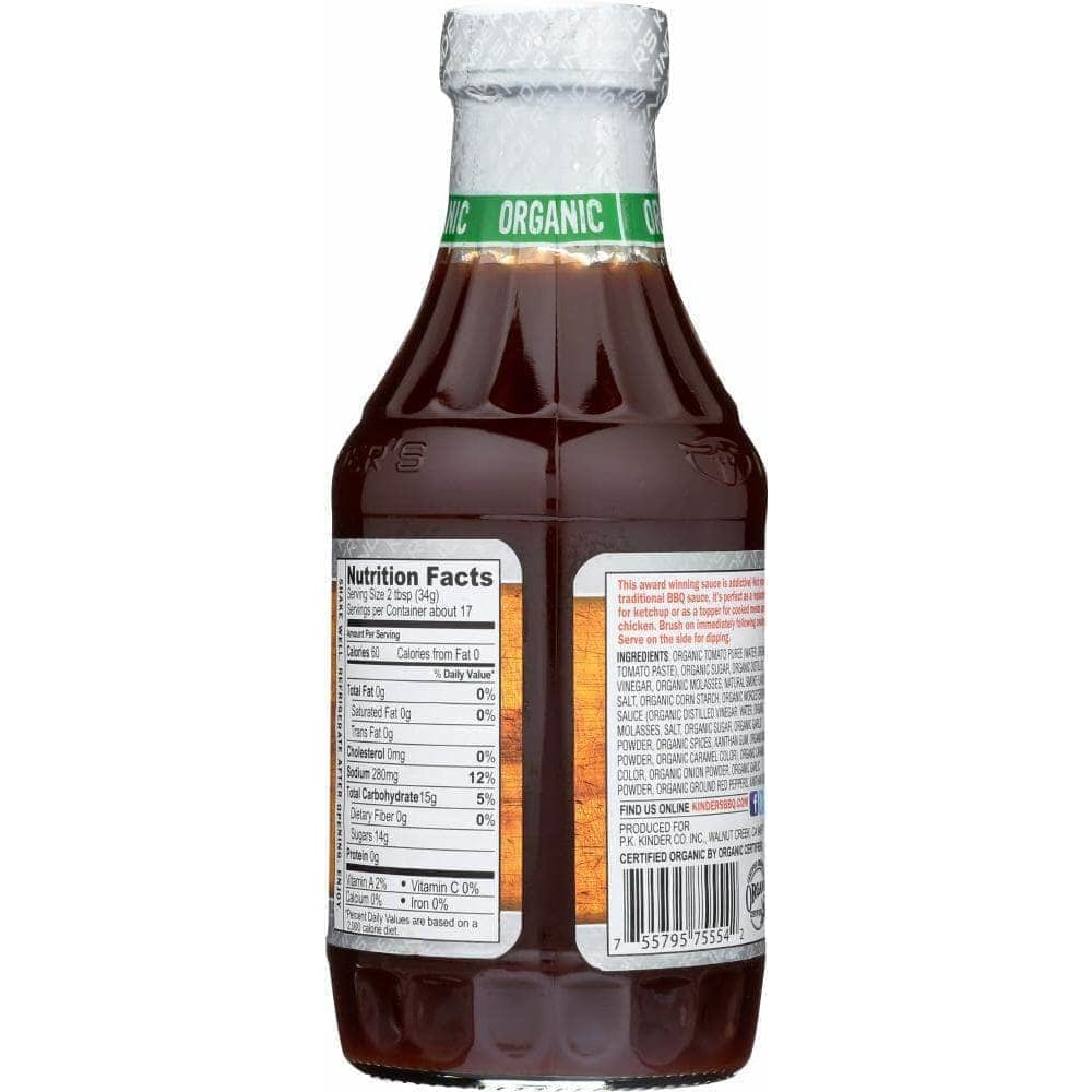 Kinders Kinders Organic Mild BBQ Sauce, 20.5 oz