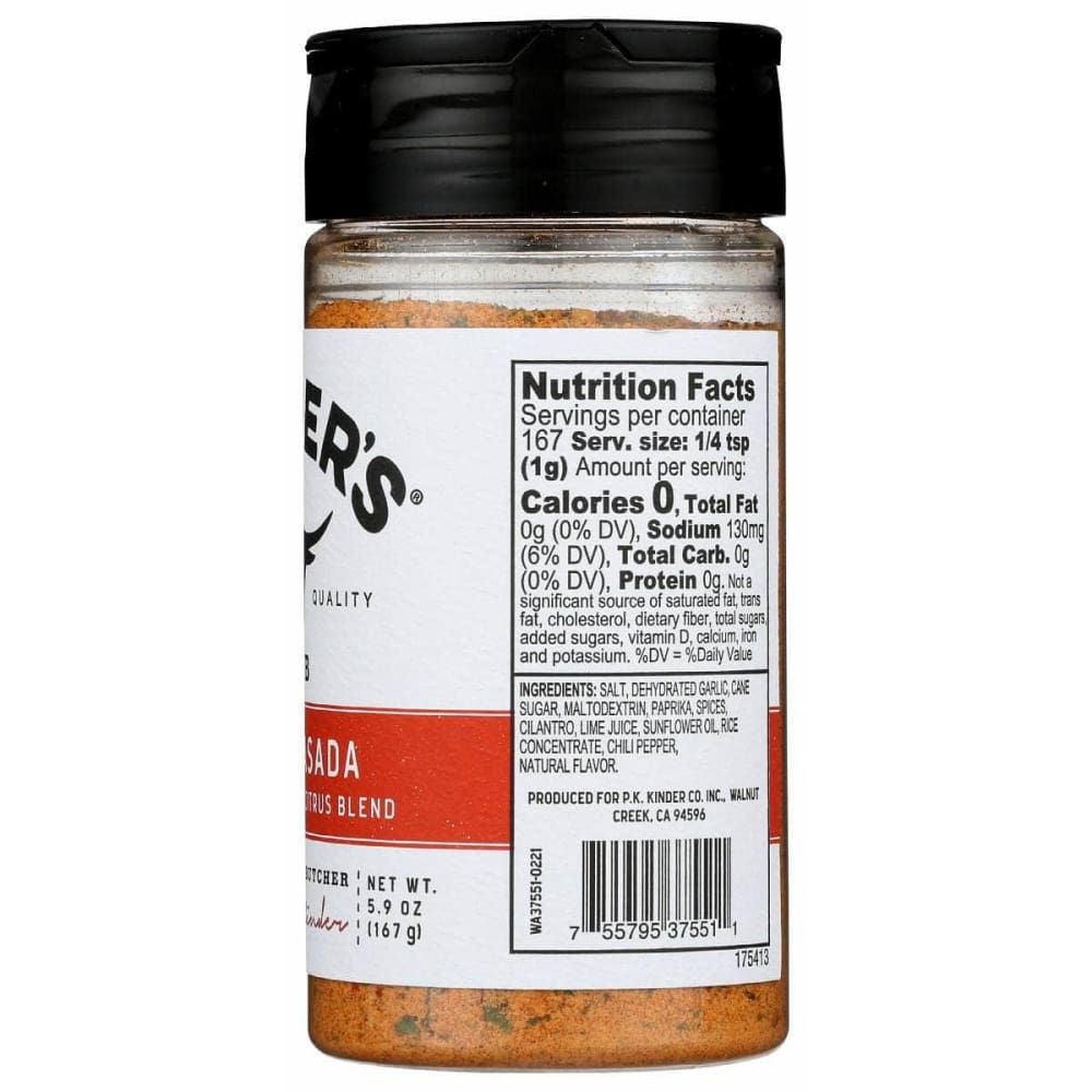 KINDERS Grocery > Cooking & Baking > Seasonings KINDERS: Seasoning Carne Asada, 5.9 oz