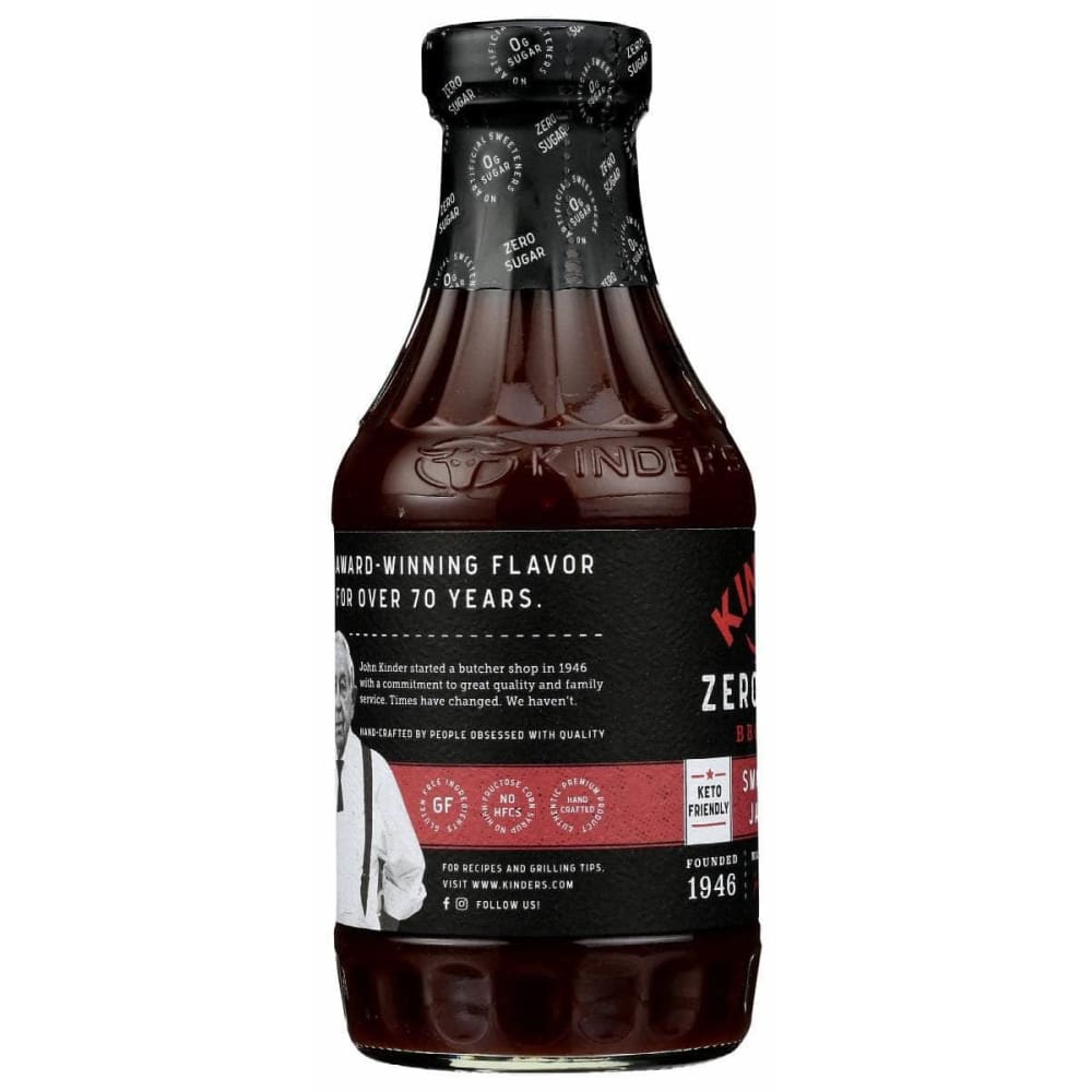 KINDERS Kinders Zero Sugar Smoked Red Jalapeno Bbq Sauce, 17.5 Oz