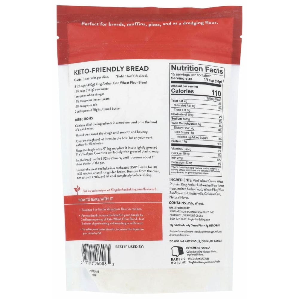 KING ARTHUR King Arthur Keto Flour Wheat, 16 Oz