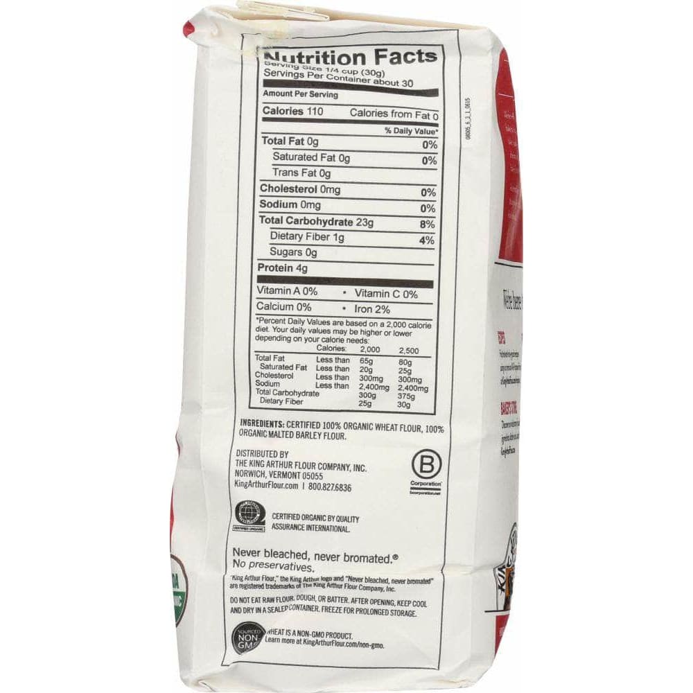 King Arthur Flour King Arthur Organic All Purpose Artisan Flour, 2 lb