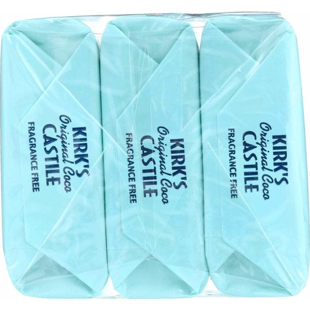 KIRKS Kirks Original Coco Castile Bar Soap Fragrance Free 3X4Oz Bars, 12 Oz