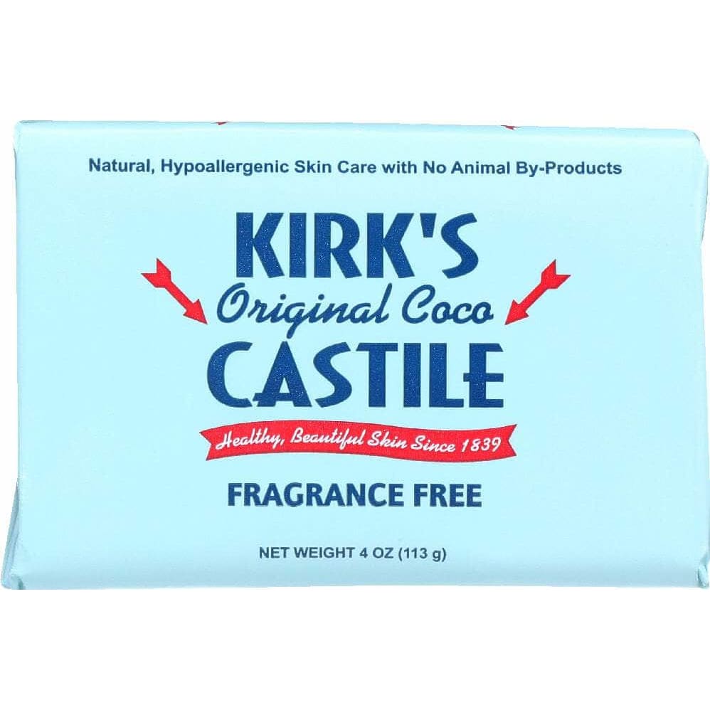 KIRKS Kirk'S Original Coco Castile Bar Soap Fragrance Free, 4 Oz