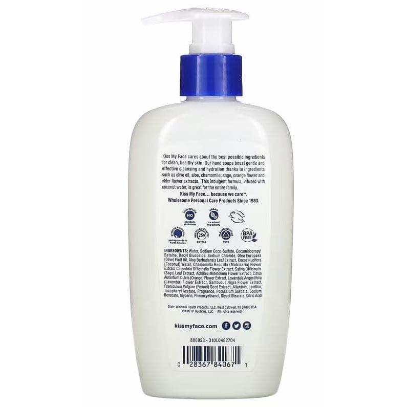 KISS MY FACE Beauty & Body Care > Soap and Bath Preparations > Soap Liquid KISS MY FACE: Coconut Moisture Rich Hand Soap, 9 oz