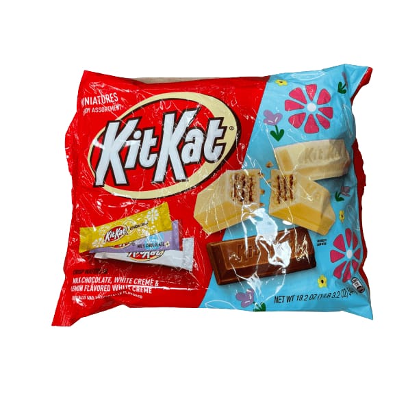 KIT KAT Miniatures Assorted Milk Chocolate And White Creme Wafer Candy ...