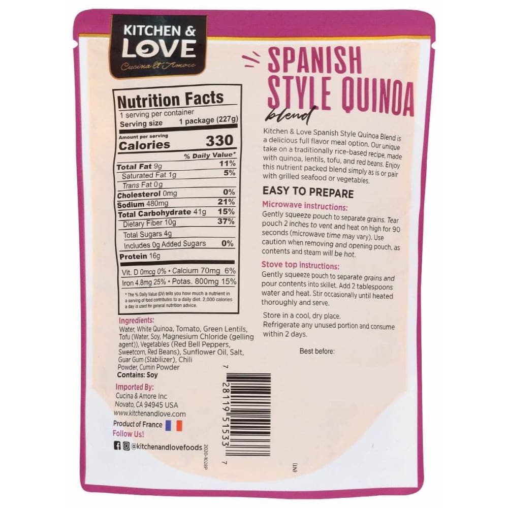 KITCHEN AND LOVE Kitchen And Love Quinoa Medley Rth Spanish Style, 8 Oz