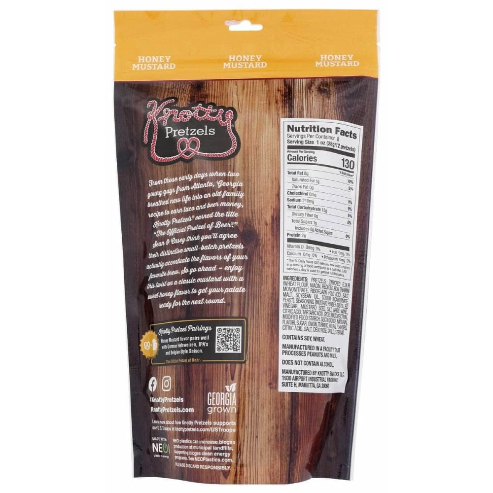 KNOTTY PRETZELS Grocery > Snacks > Chips > Pretzels KNOTTY PRETZELS Honey Mustard Pretzels, 8 oz